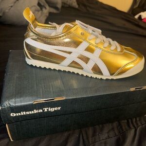 Onitsuka Tiger Metallic Gold Sneakers